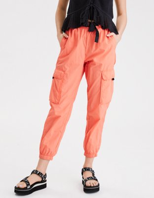 high waisted windbreaker pants