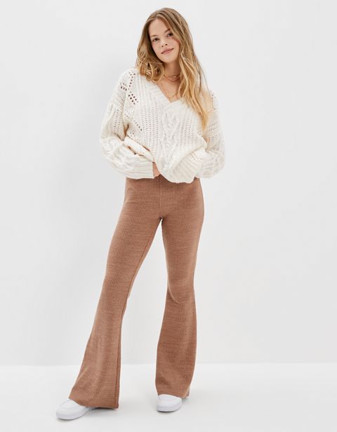 Женские брюки American Eagle AE Super High-Waisted Sweater Flare Pant