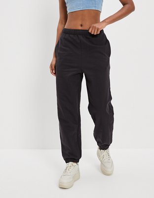 Black Oversized Baggy Fleece Joggers, Oversized Joggers