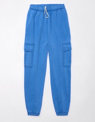 Shop AE Fleece Baggy Cargo Jogger online