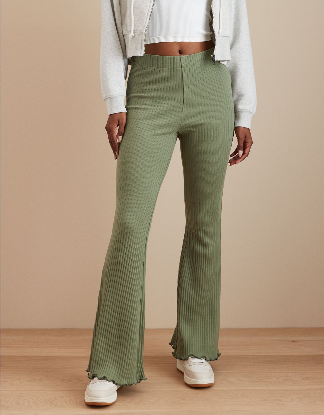 AE Super High-Waisted Space-Dye Flare Pant