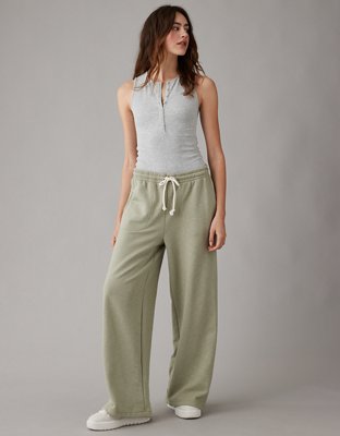 High-Waisted Soft-Brushed Wide-Leg Plus-Size Sweatpants