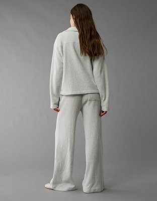 AE Fleece Waffle Wide-Leg Pant