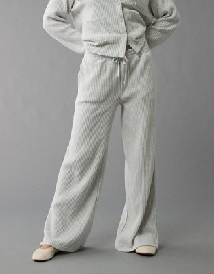 AE Fleece Waffle Wide-Leg Pant