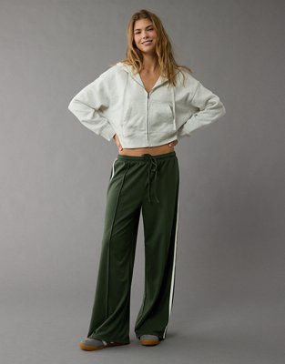 AE Stretch High-Waisted Wide-Leg Track Pant