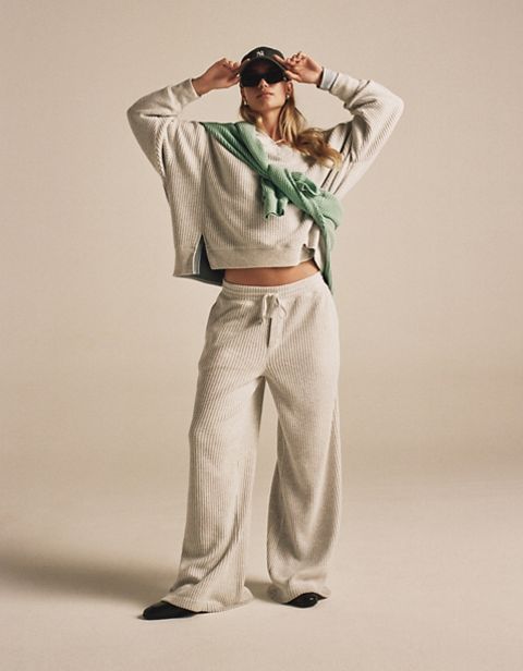 Женские брюки American Eagle AE Fleece Waffle Wide-Leg Pant