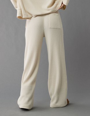 Женские брюки American Eagle AE Fleece Waffle Wide-Leg Pant — фото 3