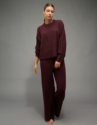 AE Ribbed Wide Leg Pant