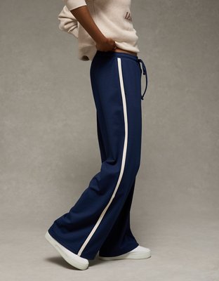 AE Stretch High-Waisted Wide-Leg Track Pant