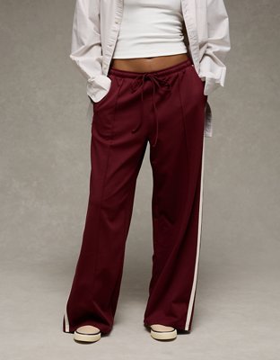 AE Stretch High-Waisted Wide-Leg Track Pant