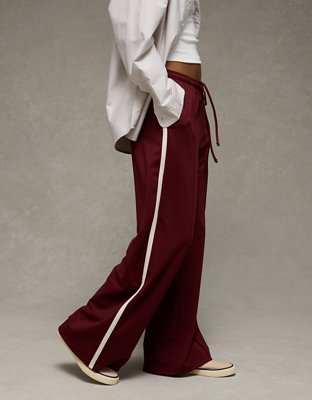 AE Stretch High-Waisted Wide-Leg Track Pant