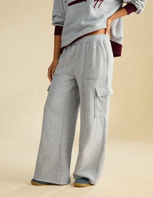 AE Everyday Luxe Cargo Wide-Leg Sweatpant