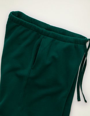 Женские брюки American Eagle AE Everyday Luxe Straight Sweatpant, цвет: Зелёный — фото 5
