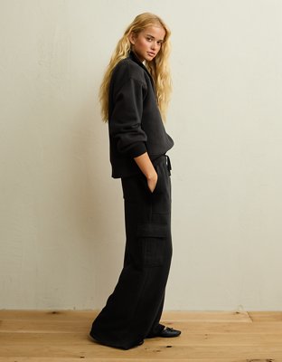 Pantalon cargo en molleton à jambe large Luxe de tous les jours AE