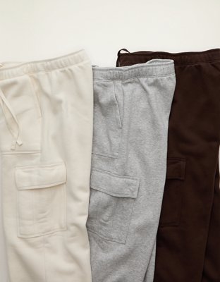 AE Everyday Luxe Cargo Wide-Leg Sweatpant