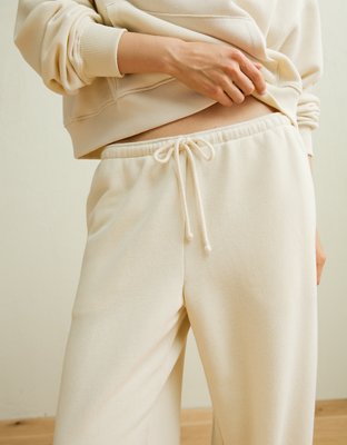 Женские брюки American Eagle AE Low-Rise Campus Jogger, цвет: Кремовый — фото 6