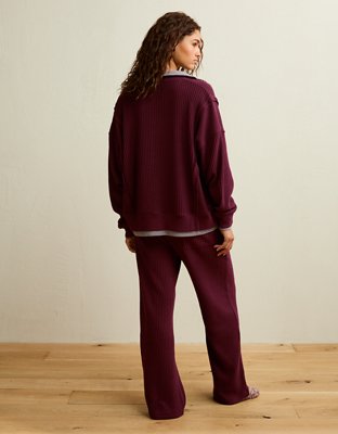 AE Big Hug Waffle Wide-Leg Pant