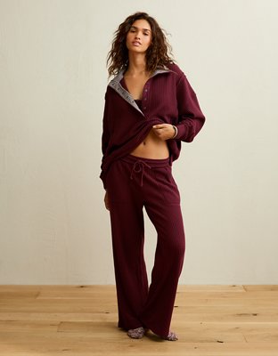 AE Big Hug Waffle Wide-Leg Pant