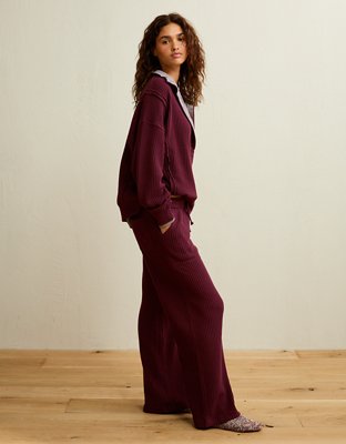 AE Big Hug Waffle Wide-Leg Pant