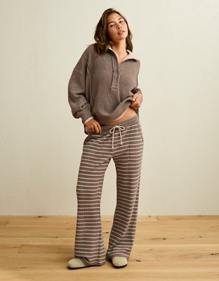 AE Big Hug Waffle Wide-Leg Pant