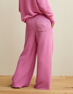 AE Dreamy Fleece Low-Rise Wide-Leg Sweatpant
