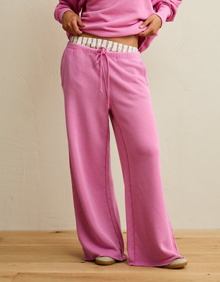 AE Dreamy Fleece Low-Rise Wide-Leg Sweatpant
