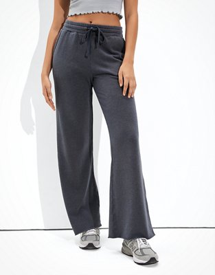 Women's Adjustable Rise Wide-Leg Sweatpants, Women's Bottoms