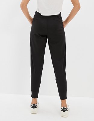 american eagle black jogger pants