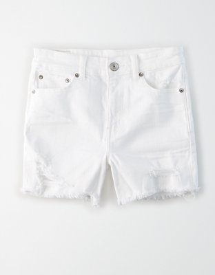 AE High-Waisted Denim Midi Short