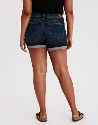 AE High-Waisted Denim Midi Short