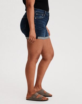 AE High-Waisted Denim Midi Short
