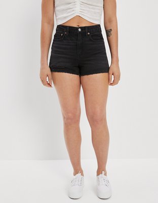 Black denim boyfriend sales shorts