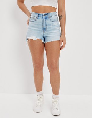 women's distressed boyfriend shorts