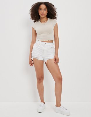 Женские джинсы American Eagle AE Denim Curvy Highest Waist '90s Boyfriend Short — фото 6
