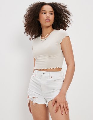 Женские джинсы American Eagle AE Denim Curvy Highest Waist '90s Boyfriend Short — фото 5
