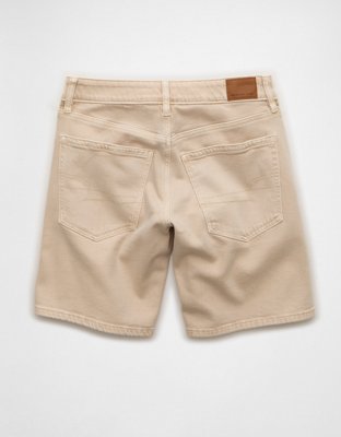 Женские шорты American Eagle AE Dreamy Drape Low-Rise Baggy 8" Jort, цвет: Кремовый — фото 4