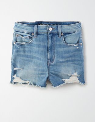 blue denim shorts