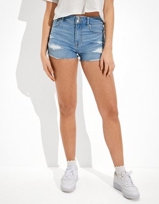 American Eagle Outfitters, Shorts, American Eagle Super Stretch High Rise  Dark Wash Jean Shorts
