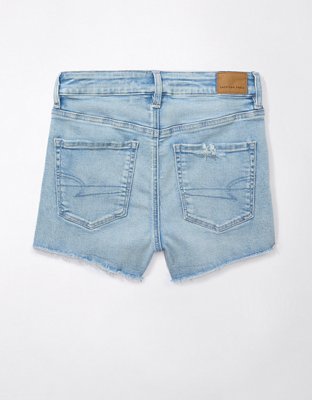 AE Next Level Super High-Waisted Ripped Denim Short