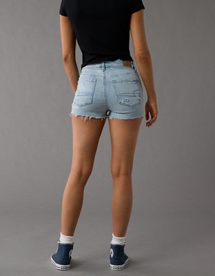 AE Next Level Patched Super High-Waisted Denim Short Short