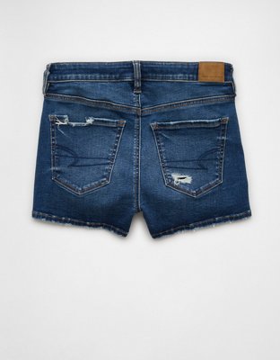 AE Next Level Patched Super High-Waisted Denim Short Short