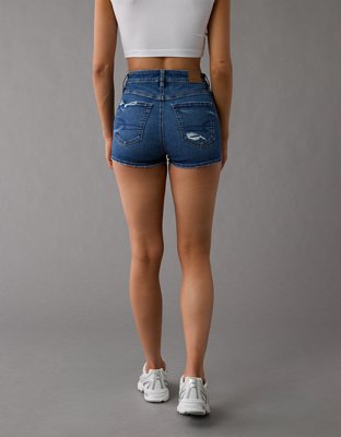 AE Next Level Patched Super High-Waisted Denim Short Short