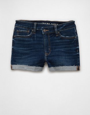 AE Next Level Crossover Super High-Waisted Denim Short Short