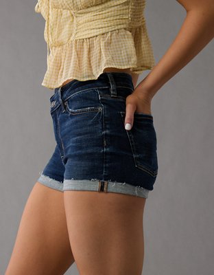 AE Next Level Crossover Super High-Waisted Denim Short Short