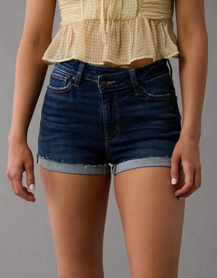 AE Next Level Crossover Super High-Waisted Denim Short Short