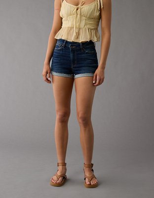 AE Next Level Crossover Super High-Waisted Denim Short Short