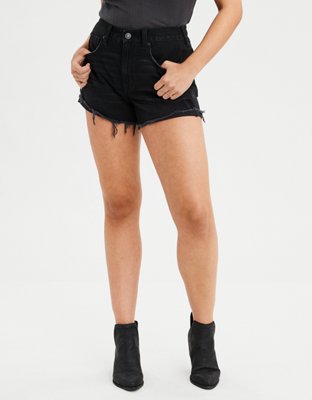 american eagle black festival shorts