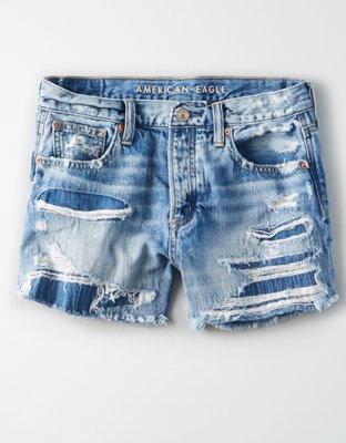 High-Waisted Denim Festival Midi Short