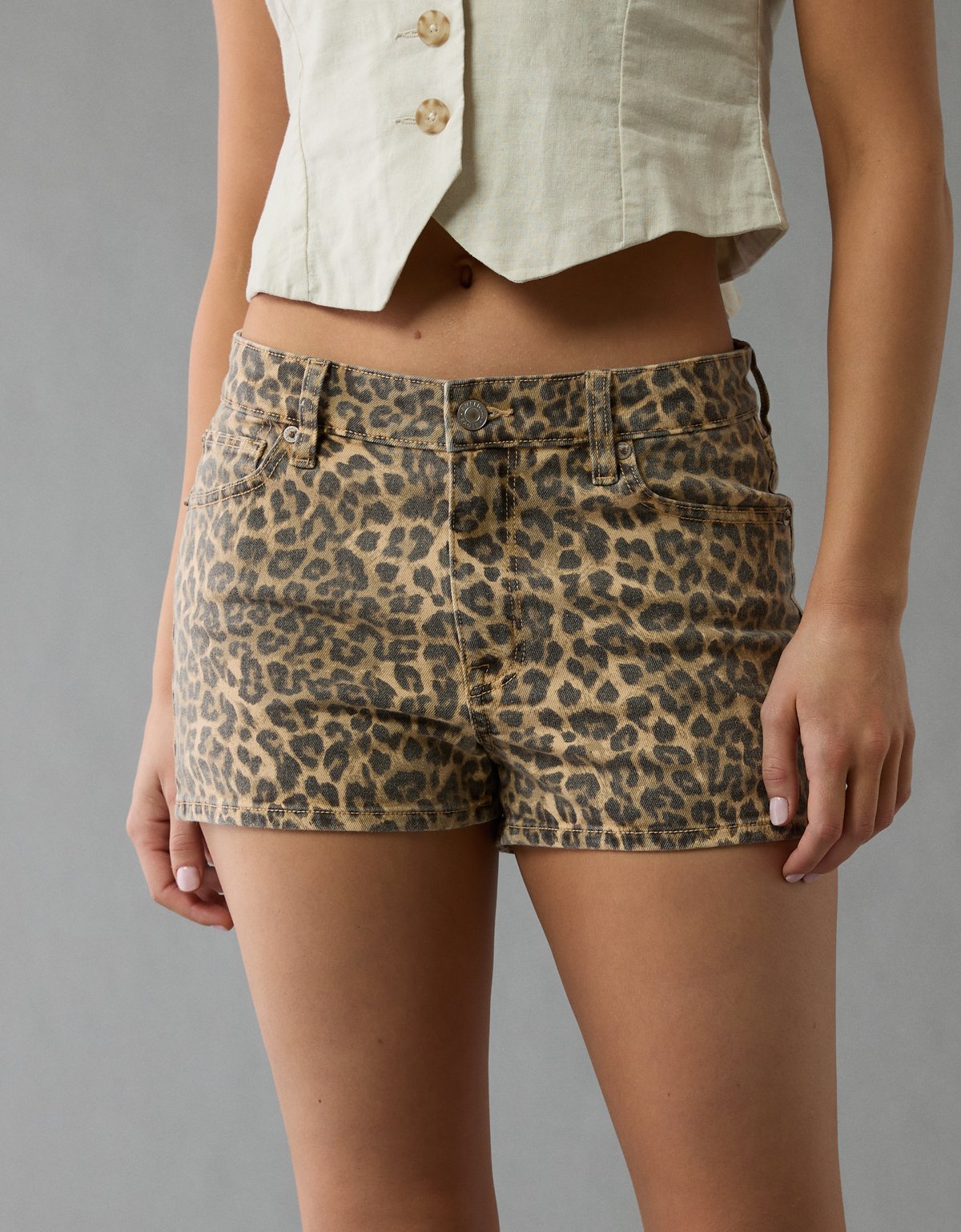 AE Stretch Leopard Perfect Shortie - image 5