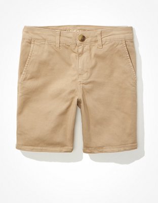AE Stretch Low-Rise Khaki Bermuda Short